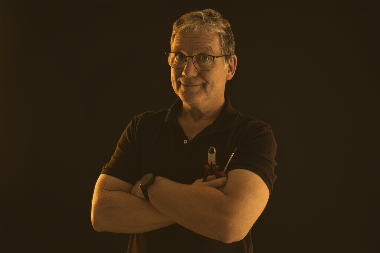 Porträt – an der Werkbank arbeitend